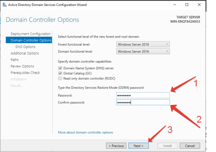 DSRM Group Policy