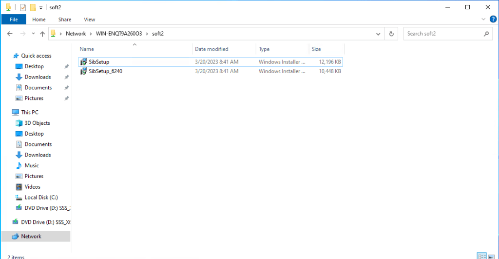 This is what this shared folder on the computer looks like